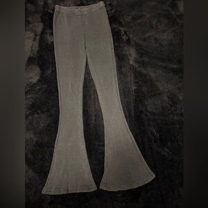 Urban Outfitters Black Textured Flared Pants